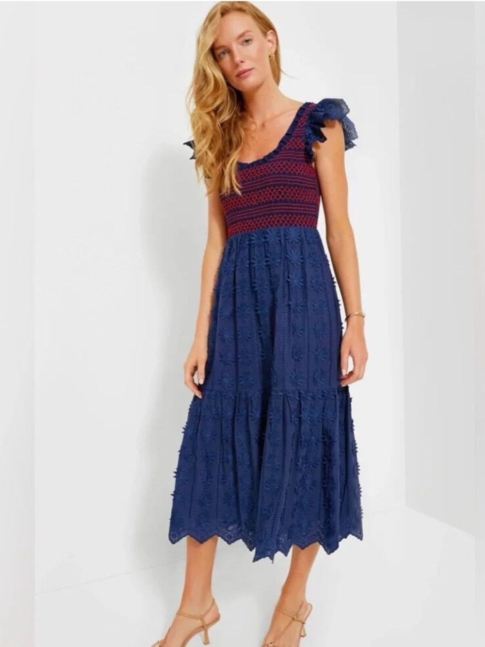 TUCKERNUCK Smocked Midi Dress